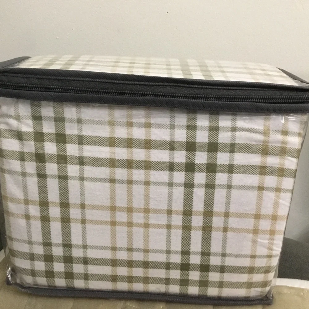 COLEMAN Flannel Neutral Plaid Sheet Set